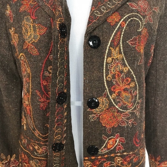 Coldwater creek embroidered jacket/Blazer S - Picture 6 of 8